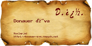 Donauer Éva névjegykártya