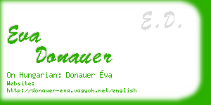 eva donauer business card