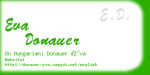 eva donauer business card